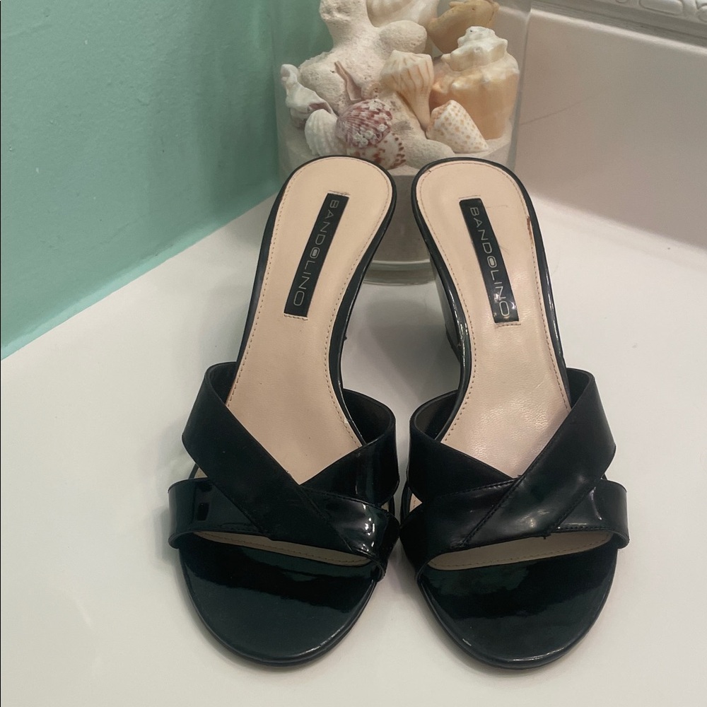 Bandolino Black Patent Mules